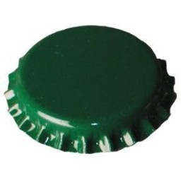 Chapas de 26 mm verdes - 100 unid