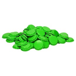Chapas de 26 mm verde lima - 100 unid